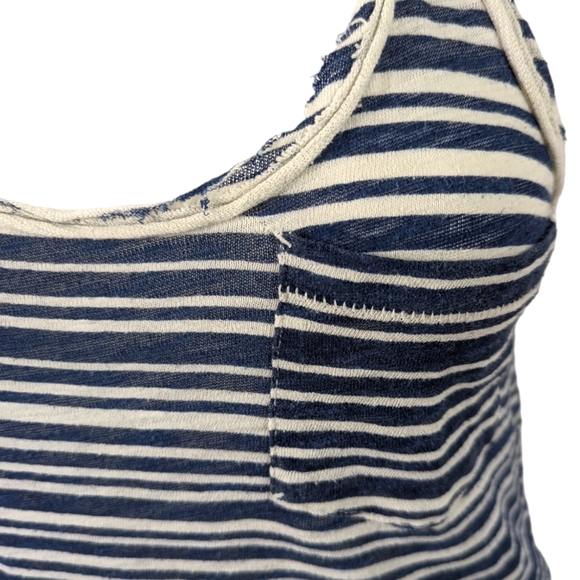 Rag & Bone Knit Racerback Tank Top Striped Womens Small Blue White - Picture 2 of 11